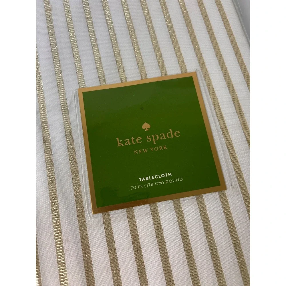 New Kate Spade HARBOUR DRIVE Gold Stripe Holidays 70